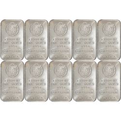 (10) 1 oz Engelhard  Silver Bars