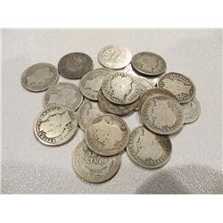 Lot of 20 Barber Dimes