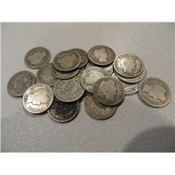 Lot of 20 Barber Dimes