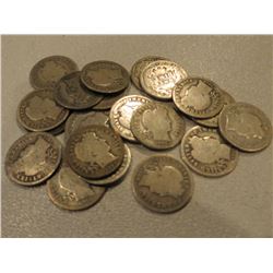 Lot of 20 Barber Dimes