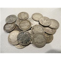 Lot of 20 Barber Quarters