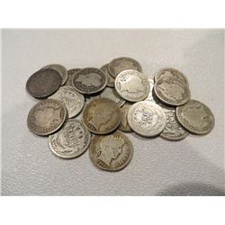 Lot of 20 Barber Dimes