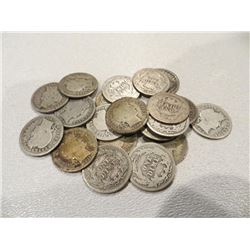 Lot of 20 Barber Dimes