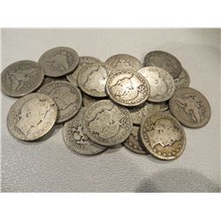 Lot of 20 Barber Quarters