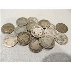 Lot of 20 Barber Dimes