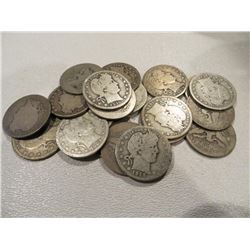 Lot of 20 Barber Quarters