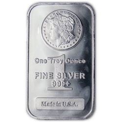 (1) 1 oz. Silver Bar - Morgan Design