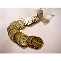 (20) Walking Liberty Halves in Tube