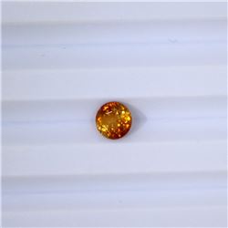 0.85 ct yellow tourmaline round cut