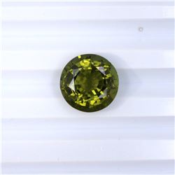 12.03 ct green tourmaline round cut