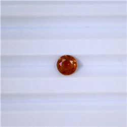 0.76 ct yellow tourmaline round cut