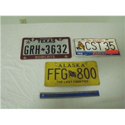 3 License Plates