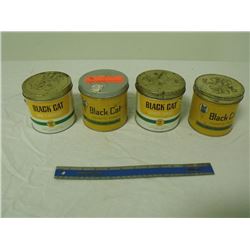 4 Black Cat Tobacco Tins
