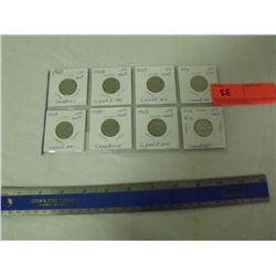 8 Canadian Nickels