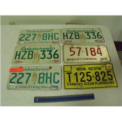 6 License Plates