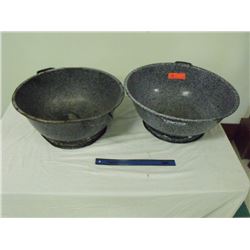 2 Enamel Bread Pans