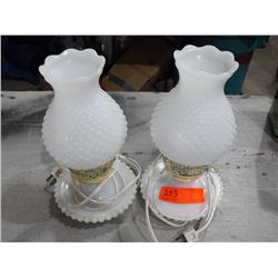 Pair of Bubble glass lamps