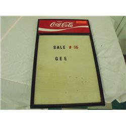 Coke Menu Board Plastic