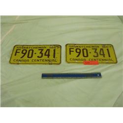 Pair SK Farm Plates 1967