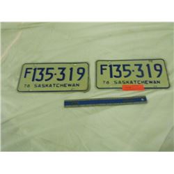 Pair SK Farm Plates 1976