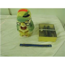 Bird Cookie Jar Chipped