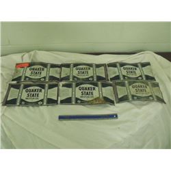 6 Flattened Quaker State Tin