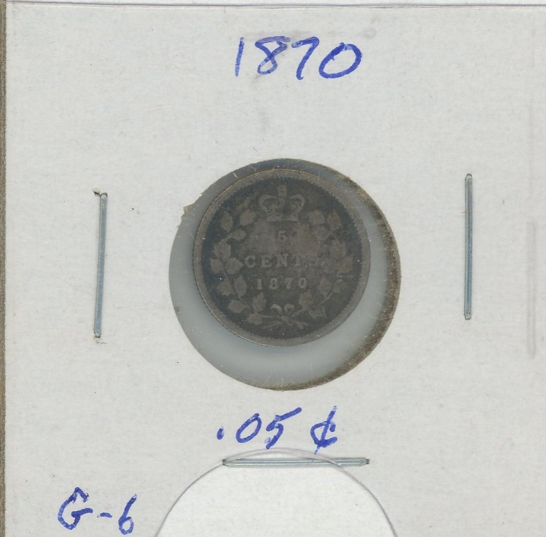 1870 Canada Five Cent Coin Schmalz Auctions