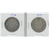 Image 1 : 1916 and 1917 Canada Silver Fifty Cent Pieces