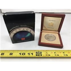 2004 - $20.00 99.99% Fine Silver Aurora Borealis