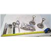 Image 1 : Bag of Utensils, Household Items, and Silver Candles Sticks