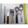 Image 2 : Bag of Utensils, Household Items, and Silver Candles Sticks