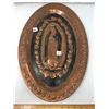 Image 1 : Tooled Copper Mother Mary Lourdes - Height 19"