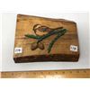 Image 1 : Woodcarving Inlay Chickadee, 2002, by G. Gorein