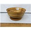 Image 1 : 1970 Latheworked Birch Bowl with 6 Petal Inlay on Bowl Walls