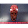Image 1 : Wooden Carved Mask Jamaica Rasta Style Pink Hair Scarf
