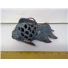 Image 3 : 8" Long Cast Iron Goldfish - Verdigris Patina Hanging Tealight