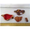 Image 2 : Exotic Wood Inlay Puzzle Turtle Box - Length 6"