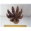 Image 4 : 1930 Central Europe Mechanical Flower Wood Carving 8 Petals Open - Height 13"