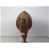 Image 5 : 1930 Central Europe Mechanical Flower Wood Carving 8 Petals Open - Height 13"