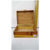 Image 3 : Aromatic Cedar 1/4" Plank wood Box 7 1/2" Wide Hinge Lid