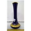 Image 2 : Cobalt Blue Porcelain Limoges France Vase - Height: 8"