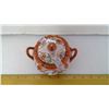 Image 3 : Fine Old Painted White Porcelain Lidded Container - Height 4"