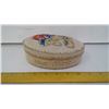 Image 2 : 1980 Mexico Painted Pig Skin - Mayan Glyph Lidded Container - 7" Length