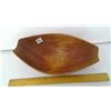 Image 2 : 1950 Danish Teak Sculptural Bowl (So Thin Yet Carved From One Block) - 13" Length