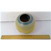 Image 2 : 1970 by 'WMS' Handmade Pottery Vase - 6 1/2" Height - Yellow Azure
