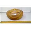 Image 1 : 1970 Lidded Container - 11" Diameter - Oregon - Myrtle Wood Top Design - Hand Craftsmanship