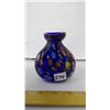 Image 1 : 1950 Venice Murano Thousand Flowers Cobalt Handblown 3/8" Thick Walled Vase