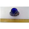 Image 2 : 1950 Venice Murano Thousand Flowers Cobalt Handblown 3/8" Thick Walled Vase