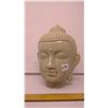 Image 1 : Jade Celadon Pottery Buddha Head - 7" Crackle Glaze