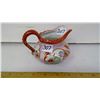 Image 1 : Porcelain Teapot, Aide Creamer, Painted, Gilt Height 4"